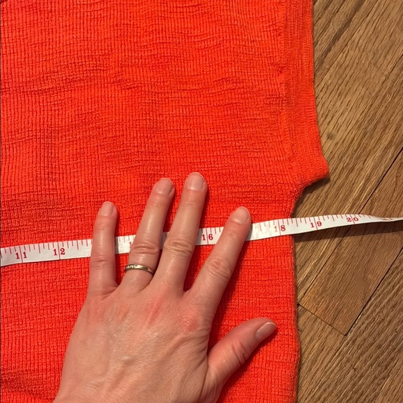 Kaily K Vibrant Orange Crew Neck Sweater Tee - Picture 9 of 10